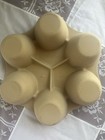 Pampered Chef 5131 Beige 6-cup Ceramic Muffin Pan Oven Safe