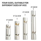Pair 4   5   6   8  Aluminum Vise Jaws Magnetic V-type Soft Rubber Pads Covers