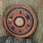 Native American Basket Tray   Vintage   14 