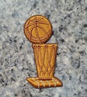 Nba-  Championship Trophy Patch - Embroidered Iron On  2 75 x1 5 