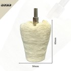 5pcs Cone-shaped White Flannelette Buffing Wheel For Drill  2 Inches