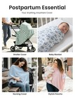 Bamboo Viscose Nursing Cover  Breathable Poncho  Dusty Blue