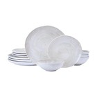 White - Mikasa Harley 12 Piece Stoneware Hand-crafted Dinnerware Set  Service