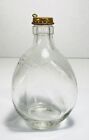 Vtg Haig   Haig Dimple Pinch Glass Empty Whiskey Bottle Metal Cap Scotland 6 5   