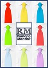 New Romario Manzini   Men s Traditional Solid Color Ties  55 Colors 