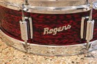Rogers Powertone 5x14  8-lug Wood Snare Drum Red Onyx Vintage 1960 s