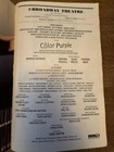 The Color Purple Broadway Theatre 25  Original Autograph Cast Signed Playbill