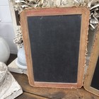Antique Slate Wood Frame Double Sided School Student Chalkboard 2 Piece