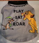Lion King Pet T Shirt  play Eat Roar  Disney Clothes Pet Apparel Size S New