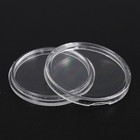 10 Pcs Small Round Transparent Plastic Coin  Box 25mm S9b63959