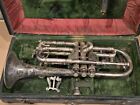 Frank Holton Cornet  Chicago Silver Plated