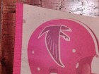 Nfl Atlanta Falcons Vintage 1970 s 2 Bar Helmet Football Pennant 29  X 12  