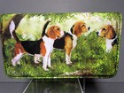 New Beagle Pet Dog Zippered Check Book Wallet Artist Ruth Maystead  3 Beagles 