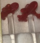 Vintage Art Glass Airplanes Swizzle Sticks Cocktail Stirrers Bar Ware Planes