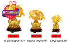 Feng Shui Money Tree Crystal Yellow Quartz Lucky Tree Golden Ingot Bottom With