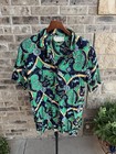 Bonjour Women   s Vintage Green Nautical Long Sleeve Shirt Size Large