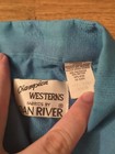 Vtg Champion Westerns Dan River Blue Pearl Snap Shirt Men s 16 5 - 35 Cowboy 