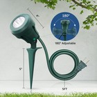 Edishine Plug In Outdoor Spotlight  Green Stake Light  4 Lenses Included  Ul