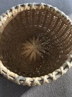 Vintage Primitive Hand Made Nantucket Style Basket 12    Tall 8    Wide Rigid Handle