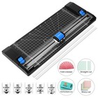 Paper Cutter  12 Inch Rotary Trimmer  5 Blades 4 Functions  Up To 6 Sheets Cu   