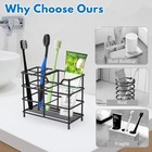 304 Stainless Steel Bathroom Toothbrush Holder Toothpaste Holder Stand Bathroom