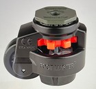 Foot Master Mounted Leveling Caster 3  Nylon Swivel W  1650 Lb  Load Flat Black