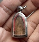 Vintage Thai Buddha Amulet Pendant In Metal Case Buddhist Talisman Collectible