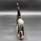 Handmade Wood Elephant Figurines Hand Carved Vintage