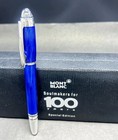 Montblanc Starwalker Roller Ballpoint Pen Blue Body   Silver Clip I Black Ink
