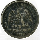 1872 Mexico Silver Coin 50 Centavos - Q505