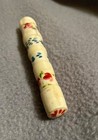 Antique Floral Painted Bone Needle Case  Original- C1820