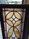 Sg 360 Antique Stainglass And Textured Glass Transom Window