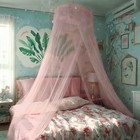 Lace Bed Canopy Mosquito Netting With Warm Lights  Princess Bed Canopy For Gi   
