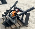 Wolverine Skid Steer Auger Post Hole Hydraulic Digger 12      18    Bits Fit Bobcat