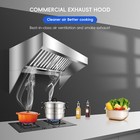 Commercial Exhaust Hood Vent Hood 4 5 6 7 8 9ft W  Detachable Oil Filter Mesh
