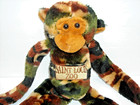 Fiesta Saint Louis Zoo Brown Camo Hanging Monkey Plush Stuffed Animal Toy 16in