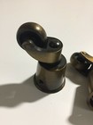 Set Of 4 Antique Style Round Cup Casters With 1    Brass Wheel Brass Finish