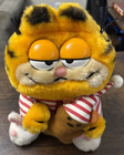 Vintage Garfield Cat In Pajamas Plush Toy With Pookie Bear Stuffed 9  Dakin 1981