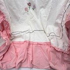 Vintage Embroidered Baby Coverlet Nursery Decor Kitten Puppy Sewing 50s Folk Art