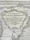 1753 Bellin Antique Map South Atlantic Ocean Brazil Argentina Chile Falklands