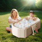 Toddler Bath Tub Portable Foldable Baby Bathtub Travel Kids Shower Ages 1-3
