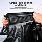 Heavy Duty Black Plastic Garbage Bags  Large Thick Leakproof Trash Bin Liners