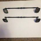 Pair Of Vintage Amerock Carriage House Brass Towel Rods 20   