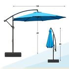 Aoodor Offset Patio Umbrella 10ft Cantilever Hanging Market Umbrella - Blue