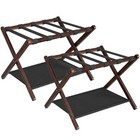  Luggage Racks  Set Of Folding Luggage Holders  Bamboo Suitcase Stands  With 2