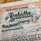 The Isabella Gold Mining Company 1897 Stock Certificate Colorado 500 Shares