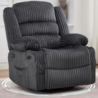 Swivel Rocker Recliner Chair For Adults Manual Nursery Recliner 350 Lb Capacity