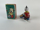 Vintage Tin Wind-up Panda Drummer Clockwork W  Box And Key - China - Works 