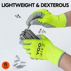 Vgo 15pairs Safety Work Gloves Garden Gloves Pu Coated Dipping Gloves  pu2103-y 