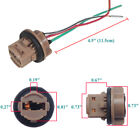 2pcs 7443 7444 Female Socket Connector Brake Stop Tail Lamp Wiring Harness Cable